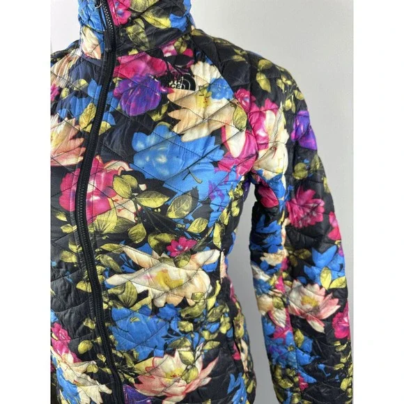The North Face Floral Lotus Jacket Quilted Thermoball Puffer Full Zip Size Small - Picture 12 of 14